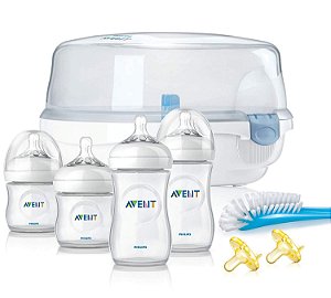 Kit Esterilizador e Mamadeiras Philips Avent Pétala 8 pçs