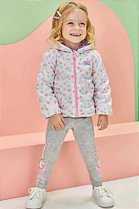 LEGGING INFANTIL CINZA GATINHA KUKIE