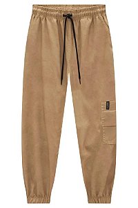 CALCA JOGGER INFANTIL MARRON LUC.BOO