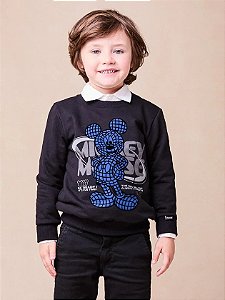 BLUSAO INFANTIL MICKEY PRETO YOUCCIE