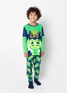 PIJAMA TEEN DRAGAO AZUL MARINHO PUKET