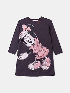 VESTIDO LICENCIADO DISNEY GRAFITE ESCURO ANIME