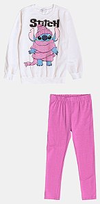 CONJUNTO STITCH COM STRASS PEROLA MOMI