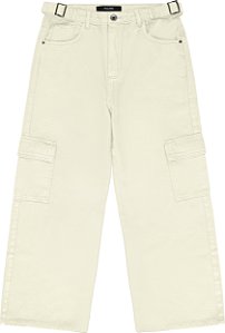 CALÇA RELAXED FIT CARGO EM SARJA MALWEE