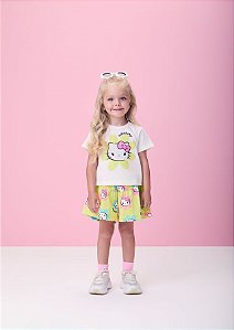 CONJUNTO VERDE MELÃO HELLO KITTY MOMI