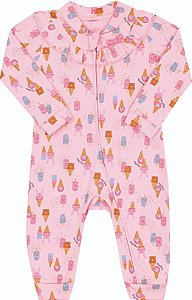MACACÃO MANGA LONGA SORVETINHOS KIKO BABY