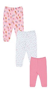 KIT CALÇA PUNHO SORVETINHOS KIKO BABY