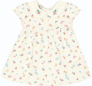 CONJUNTO VESTIDO E COBRE FRALDA FLORES KIKO BABY