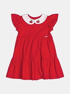 VESTIDO CEREJAS VERMELHO PREPPY MOMI