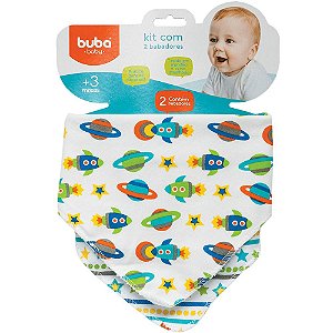 Kit com 2 Babadores Buba Naves Espaciais - Buba Baby