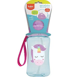 Garrafa com Canudo Unicórnio 350ML - Buba Baby