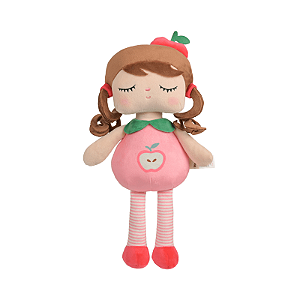 BONECA COM CAIXA ANGELA FRUTAS MAÇÃZINHA 33CM METOO