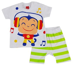 Pijama Music Macaco 2 Peças - Get Baby