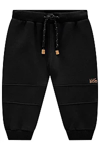 CALÇA JOGGER EM MOLETOM COM PELÚCIA PRETA LUCBOO