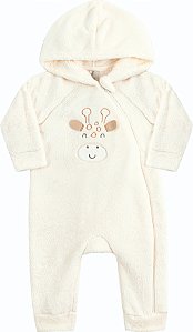 MACACÃO PLUSH OFF WHITE GIRAFA KIKO BABY
