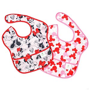 Kit com 2 Babadores Plastificados da Minnie - Bumkins