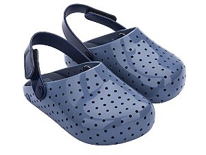 Sandália Mini Furadinha Babouche Azul Opaco - Melissa