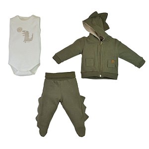 GRW CONJUNTO C/ CASACO DINO VERDE