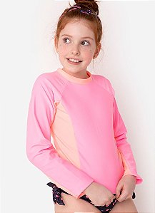 CAMISETA LISA MENINA TEEN ROSA