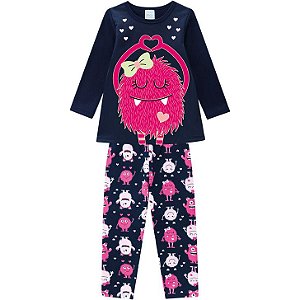 PIJAMA FEMININO AZUL MARINHO 19 4024 KYLY