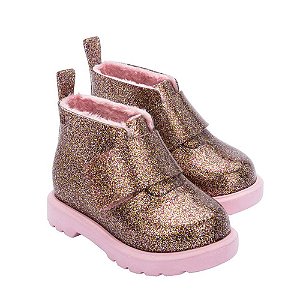 BOTA MINI MELISSA ROSA/GLITT