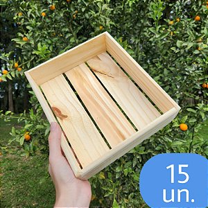 Kit 15 un. Caixa de Madeira Pinus M 21x24x7 cm