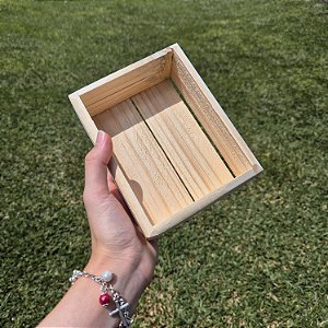 Mini Caixa de Madeira Pinus  PP 12x15x6 cm