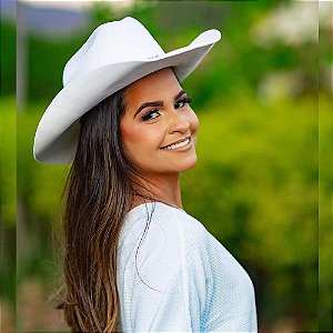 CHAPÉU COUNTRY BRANCO BARRETOS SERTANEJO UNISSEX