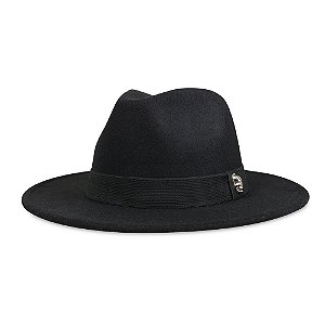 CHAPÉU FEDORA SKULL CAVEIRA PRATA ABA 7CM