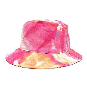 Chapéu Bucket Feminino Tie Dye Azul - Compre agora