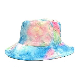 Chapéu Bucket Feminino Tie Dye Azul - Compre agora