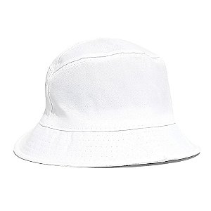 CHAPÉU BUCKET BRANCO ABA CURTA