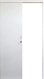 Kit Porta De Correr Suspensa Lisa Primer MDF Com Fechadura - Uniportas