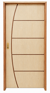 Porta Frisada Stander Belíssima C/ Batente 11 Cm Misto C/Fech. Taco Golf Wc - Rick Esquadrias