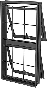 Janela Maxim-Ar Vertical 2 Seções Em Aço Com Grade Quadriculada Sem Vidro Req. 12 Cm - Gerotto Prata