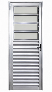 Porta Basculante Vdr. Boreal Alumínio Brilhante - Spj Linha 25