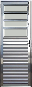 Porta Basculante Vdr. Boreal Alumínio Brilhante - Spj Linha 25