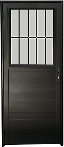 Porta Lambril Social Com Postigo Vdr. Boreal Alumínio Preto - Spj Premium