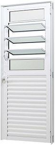 Porta De Giro C/basculante Alumínio Branco Vdr Mini Boreal - Jap Caribe Max