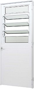 Porta De Giro C/basculante Alumínio Branco Vdr Mini Boreal - Jap Perfecta Max