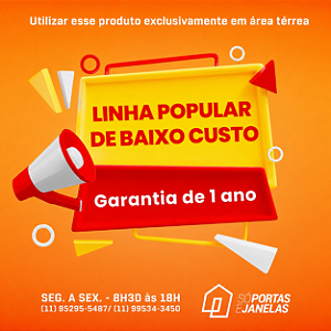Janela De Correr 4 Fls Sem Bandeira Sem Grade Alumínio Branco - Spj Linha Leve