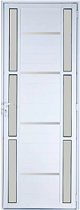 Porta Lambril Frisada Visor Duplo Vdr. Boreal Alumínio Branco - Spj Premium