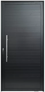Porta Pivotante Lambril Liso Alumínio Preto C/ Puxador 60 Cm - Spj Premium