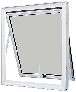 Janela Maxim-Ar 1 Seção Sem Grade Alumínio Branco Vdr. Mini Boreal Req. 4,3 Cm - Spj Linha 25