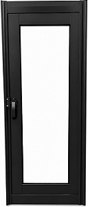 Janela Capelinha Vdr. Liso Incolor Alumínio Preto - Spj Linha 25