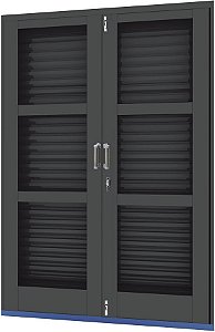 Porta Balcão 4 Folhas Em Aço Com Fechadura Sem Vidro Req. 16 Cm - Gerotto Ouro