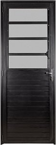 Porta Lambril Basculante Alumínio Preto Vidro Boreal - Linha TopSul - Esquadrisul