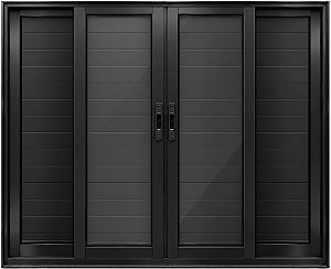 Janela Veneziana 6 Fls Lambril Sem Grade Alumínio Preto - Spj Linha Premium