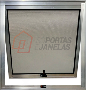 Janela Maxim-Ar 1 Seção Sem Grade Alumínio Brilhante Vdr. Mini Boreal Req. 4,3 Cm - Spj Linha 25