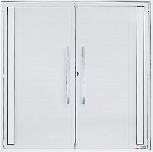 Porta Central Lambril Duplo Visor Vdr. Mini Boreal Com Puxador Alumínio Branco - Spj Elegance